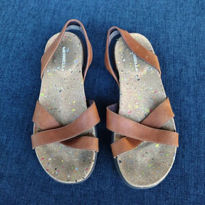Merrell Womens Napa Valley Sling Brown Slip On Shoes Sandals Size 9